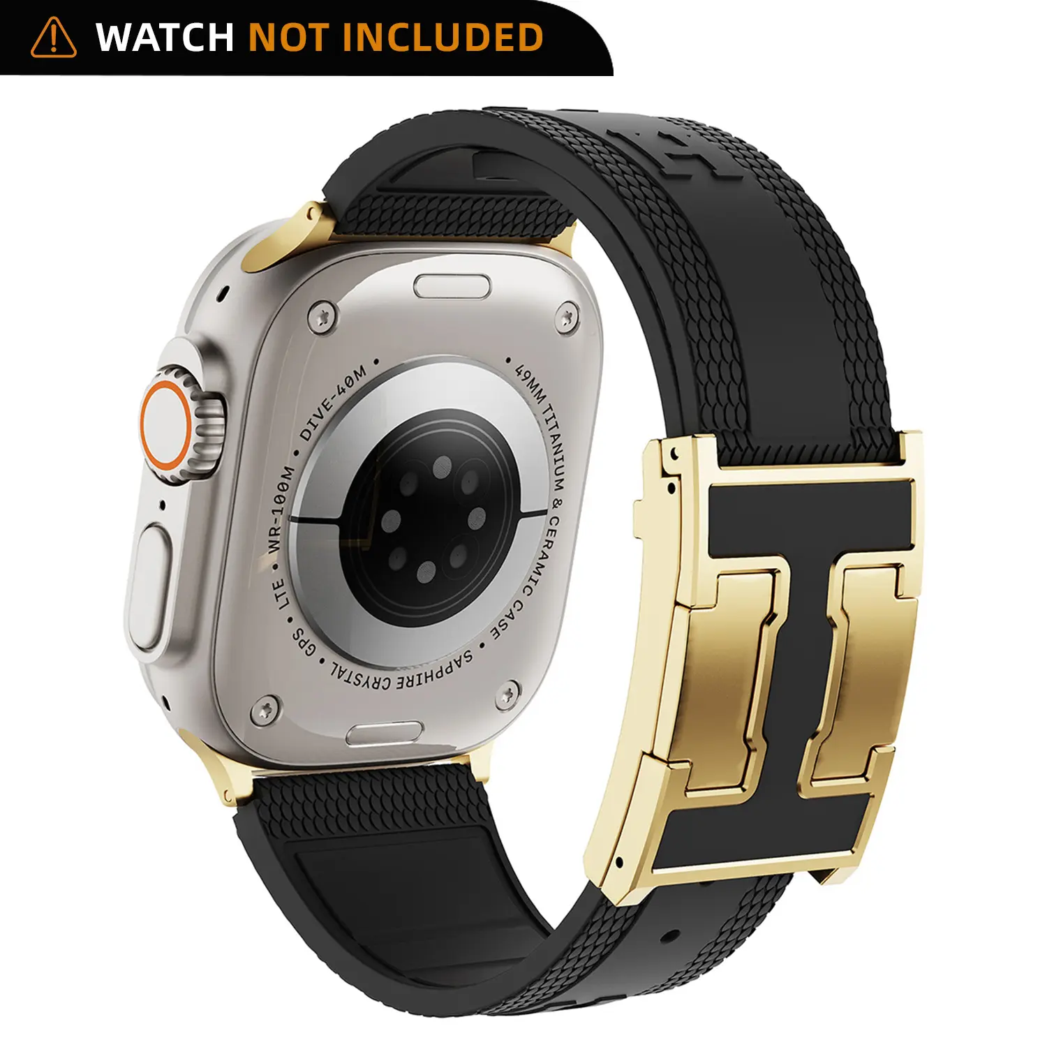 CrazyGrass Premium Silicone Magnetic Band for Men Ultra-Light & Comfortable All Day  Watch Strap Suitable for Apple Watch 44/45/46/49mm Sweatproof & Comfortable From Office to Gym Durable Comfort Fit Smartwatch 【WATCH NOT INCLUDED】, Accessories, Wearable