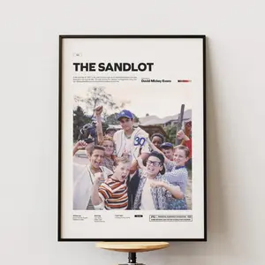 The Sandlot Poster, Childhood Time Movie Poster, David Mickey Evans Film The Sandlot Print, Kids Room Wall Decor Idea