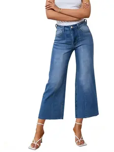 Women Wide Leg Jeans High Waist Baggy Jean Loose Boyfriend Jeans Denim Pants
