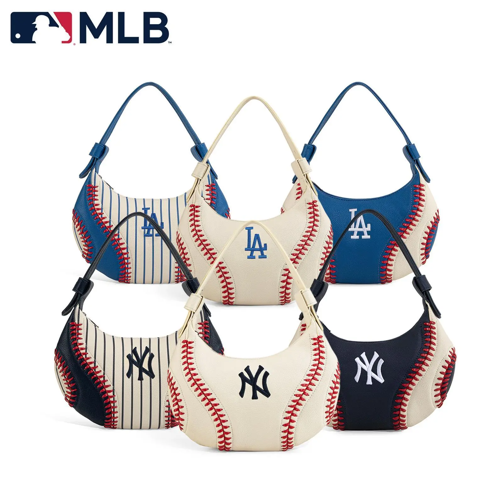 MLB Hobo Bag for Women,Adjustable Straps,Lightweight Shoulder bag for Game Day Essentials & Casual Fan Gear,Crossbody Bags for party,Holiday and Daily use Gift, 101