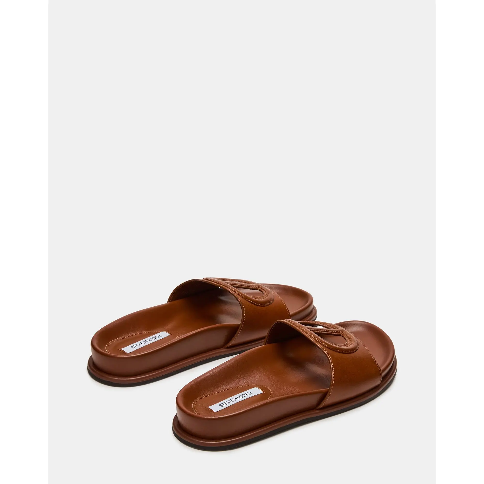 STEVE MADDEN Men\'s Tisson Double Strap Sandals Cognac 12 MERRICK Cognac Suede Footbed Slide Men main image 3
