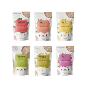 Waka Instant Tea — Concentrated Green Tea Powder Sample Bundle — No Sugar Added & Unsweetened — 100% Tea Leaves — 6 X 0.45 oz Sample Packs For Hot or Iced Tea Beverage Natural