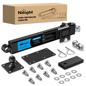 Nilight Adjustable Sway Control Kit with On/Off Control & Double Friction Pads for Trailer/Camper/RV Parts Truck Tires Vehicle Steering Ball Mount Safety fathersdaygift