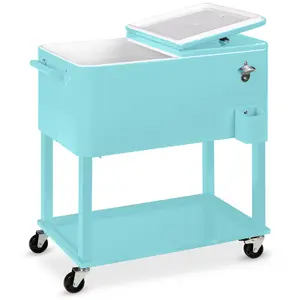Best Choice Products 80qt Steel Rolling Cooler Cart w/ Bottle Opener, Catch Tray, Drain Plug, Locking Wheels Best Choice Products 80qt Steel Rolling Cooler Cart w/ Bottle Opener, Catch Tray, Drain Plug, Locking Wheels