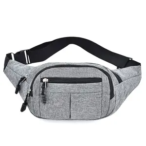 Solid Color Fanny Pack for women and men, Fashionable Multi-pocket Zipper Crossbody Bag for Daily Used, Casual Trendy Versatile High-quality Daily Commuting Bag