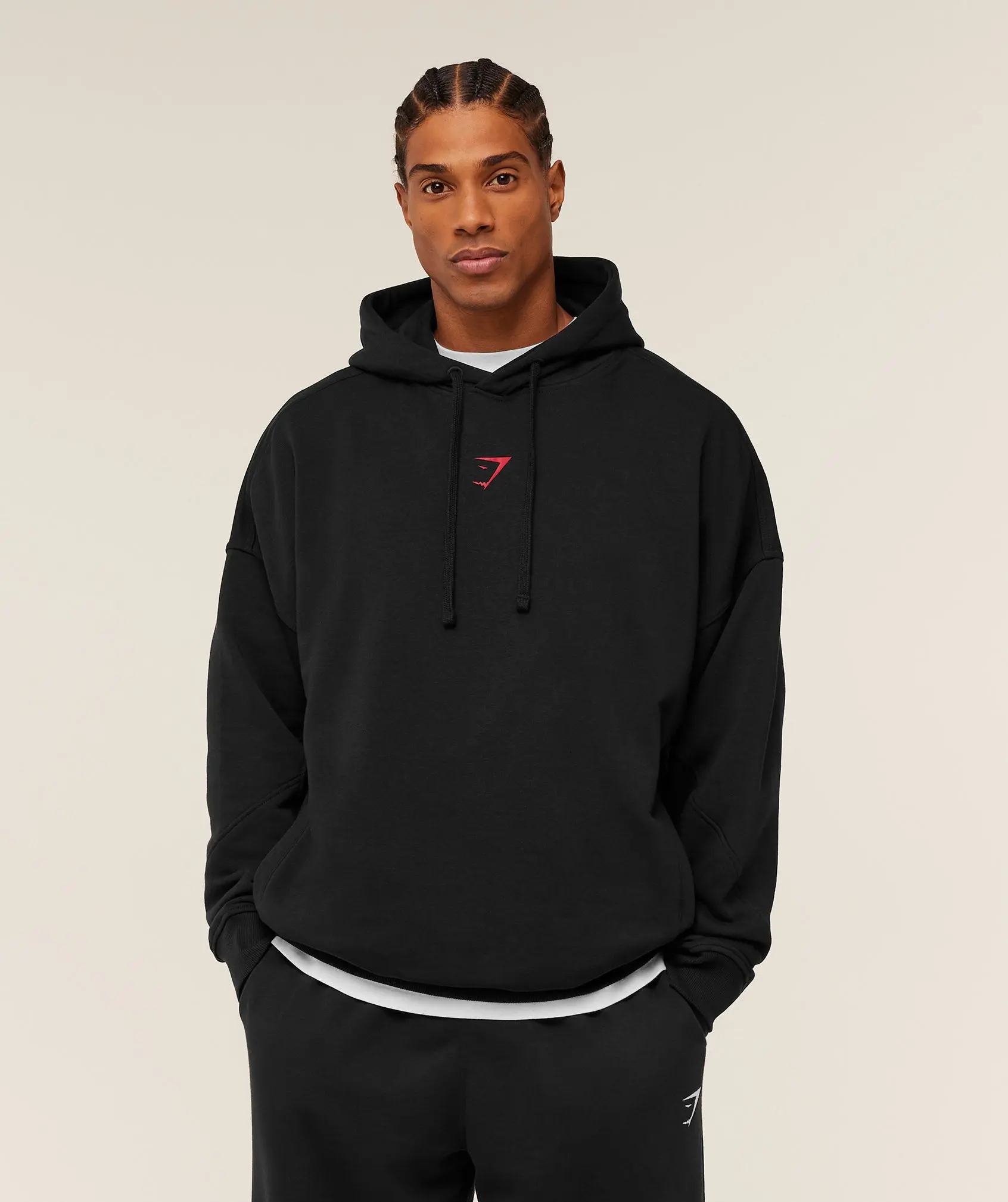 Gymshark Power Oversized – Black Gym Hoodie, Relaxed Fit Training & Everyday Wear