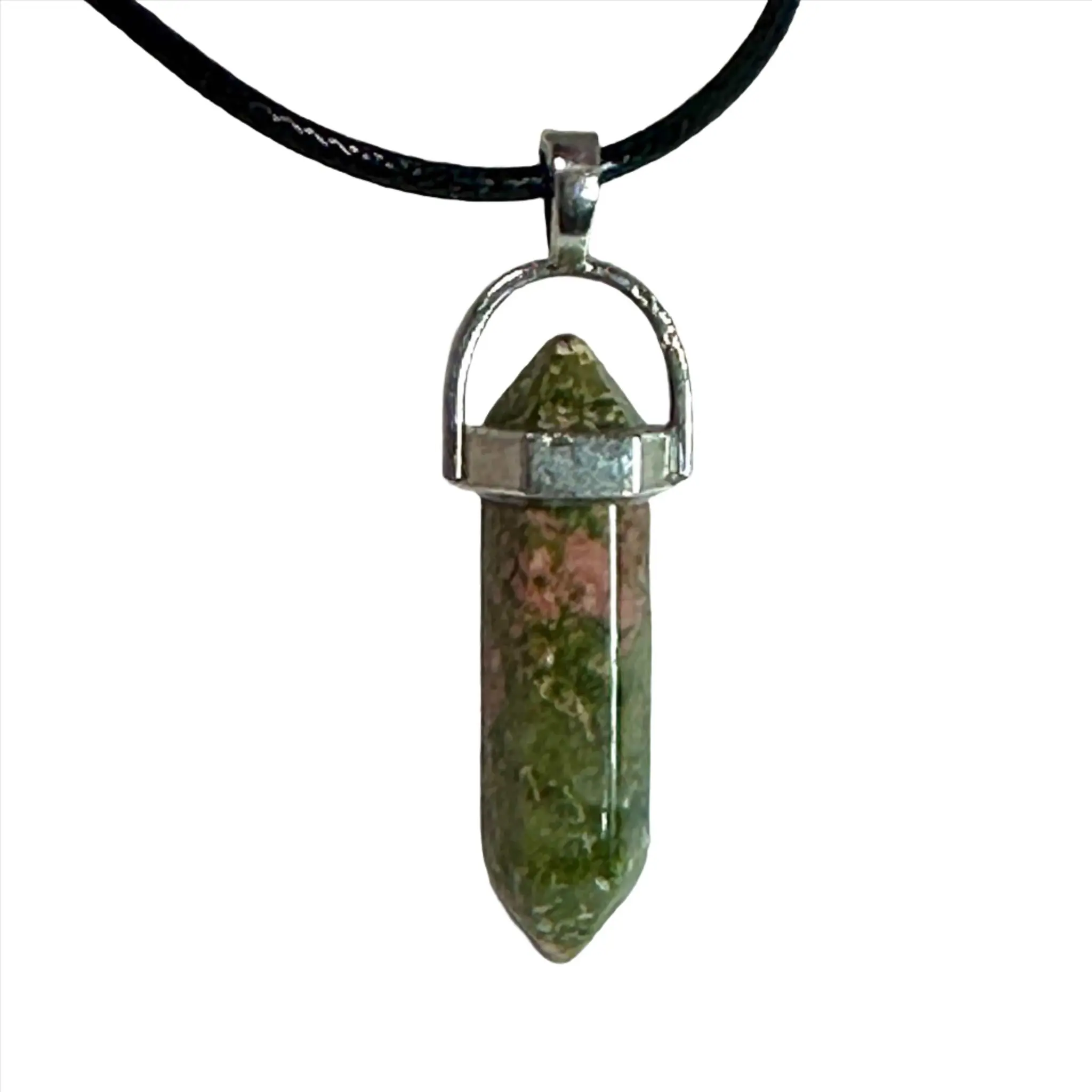 Unakite Bullet Point Necklace for Women - Fashion Accessory