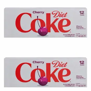 Diet Coke Cherry Diet Soda Pop Fridge Pack Cans, 12 fl oz, 24 cans