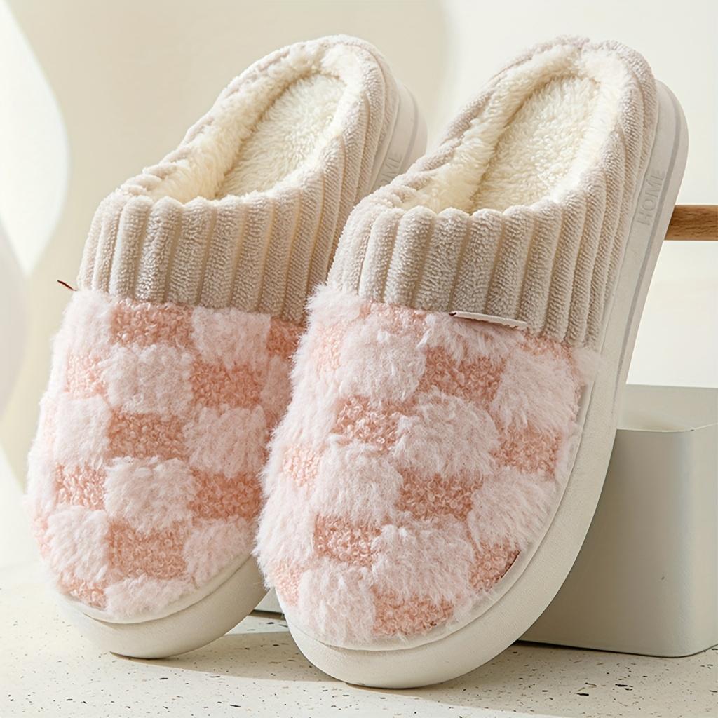 Cotton slippers for women, anti slip cashmere for warmth, monthly slippers for indoor home, cute and fluffy cotton Walking Shoes houseslippers swag Slide