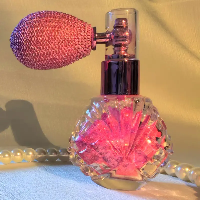 Unscented Shimmer Puff Spray - Sensitive Silver & Pale Pink Glitter, Cute Body Makeup, Nail Highlight, Face to Fabric Use for Festival, Party, Concert Rave, Cosmetic Highlighter Accessory
