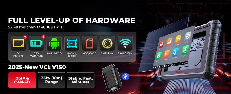 Autel MaxiPRO MP900-BT KIT Car Diagnostic Bidirectional Diagnostic Scan Tool, ECU Coding, 40+ Service CANFD & DOIP