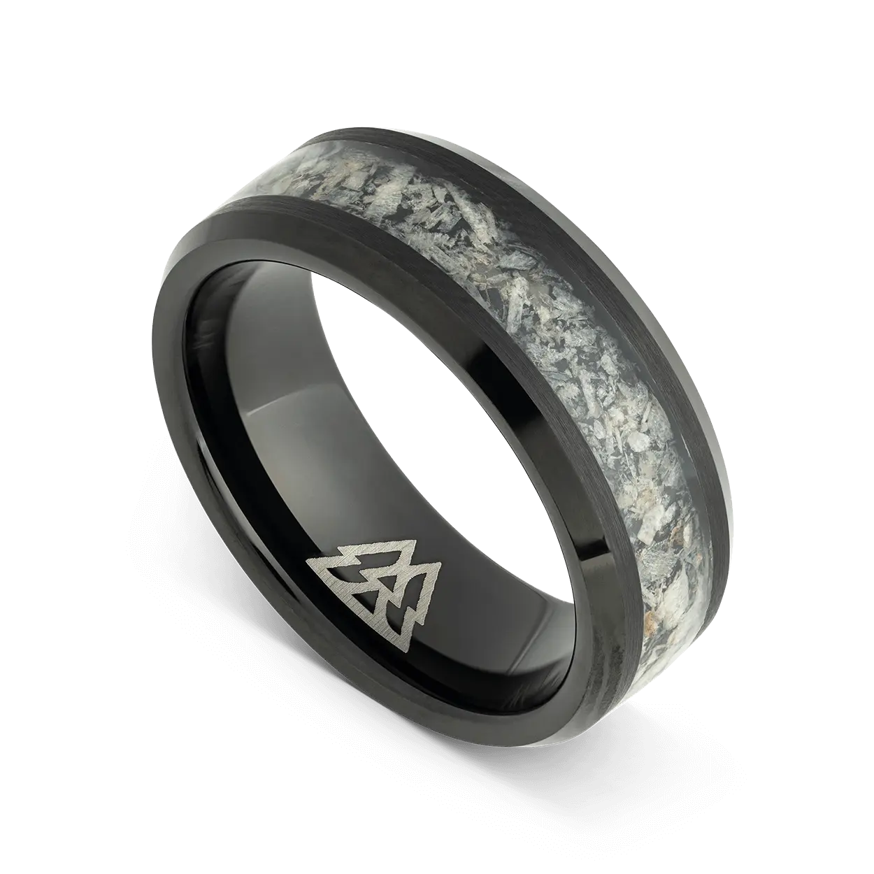 Deer Antler Single Barrel Ring - Animal Theme Totem Jewelry with Antler Insert, Barrel Shape Accessory for Casual Wear, Animal Theme Ring, Totem Ring