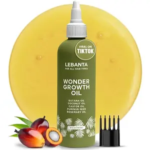 Lebantabatana Hair Growth Oil - A blend of 100% pure natural organic castor oil, pumpkin seed oil, coconut oil, and rosemary oil - Suitable for both men and women, it promotes thicker, stronger hair and nourishes the scalp. Hair serum.
