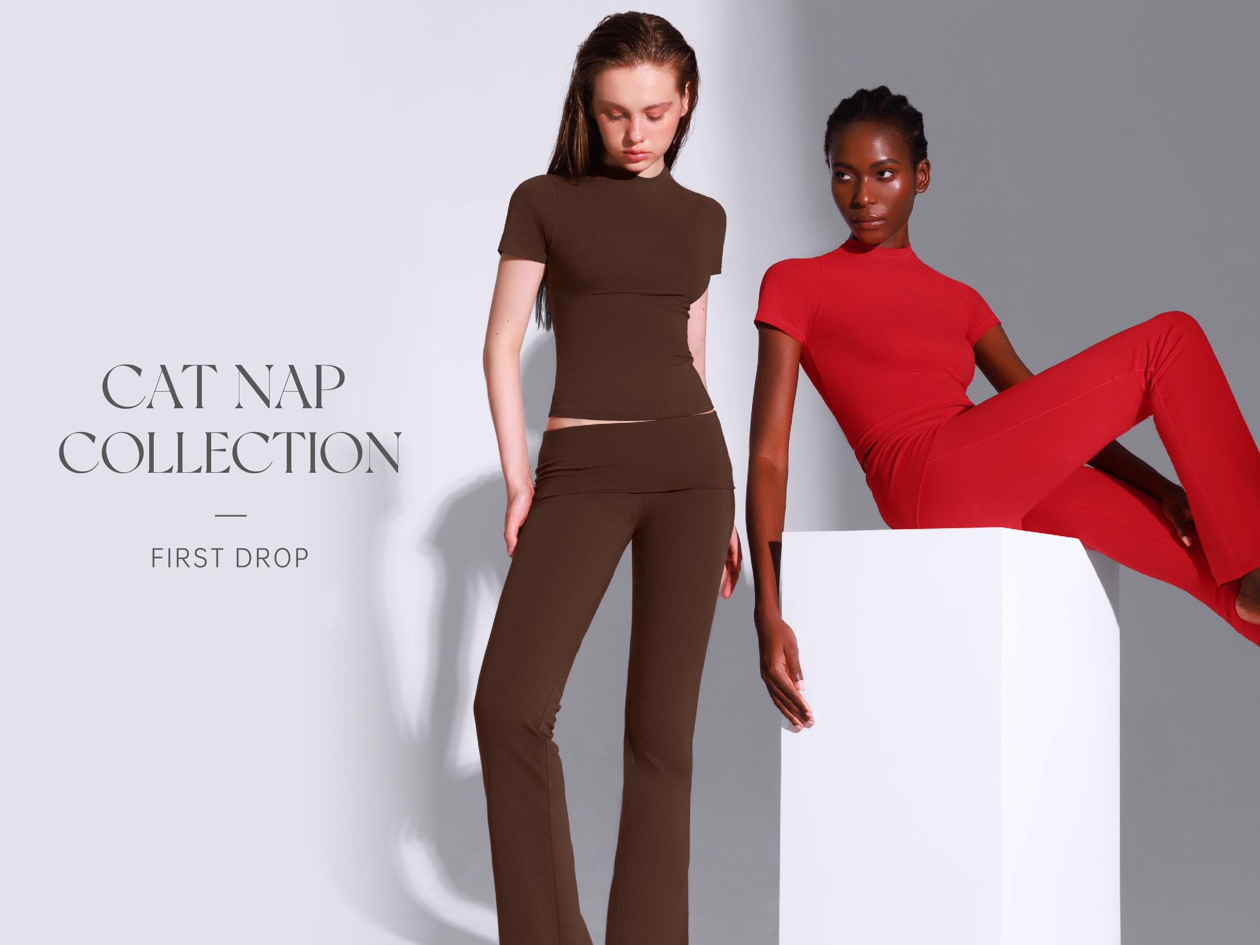 PUMIEY Women's [2 Sets] Lounge Sets Minimalist Chic Short Sleeve Tops & Fold-Over Flare Pants All Seasons Pajama Set Sleepshirt Plain Pink Loungewear Nightwear Homewear Basic Jet Black 2 Piece Sets Comfort Sweat Set Fall Sets