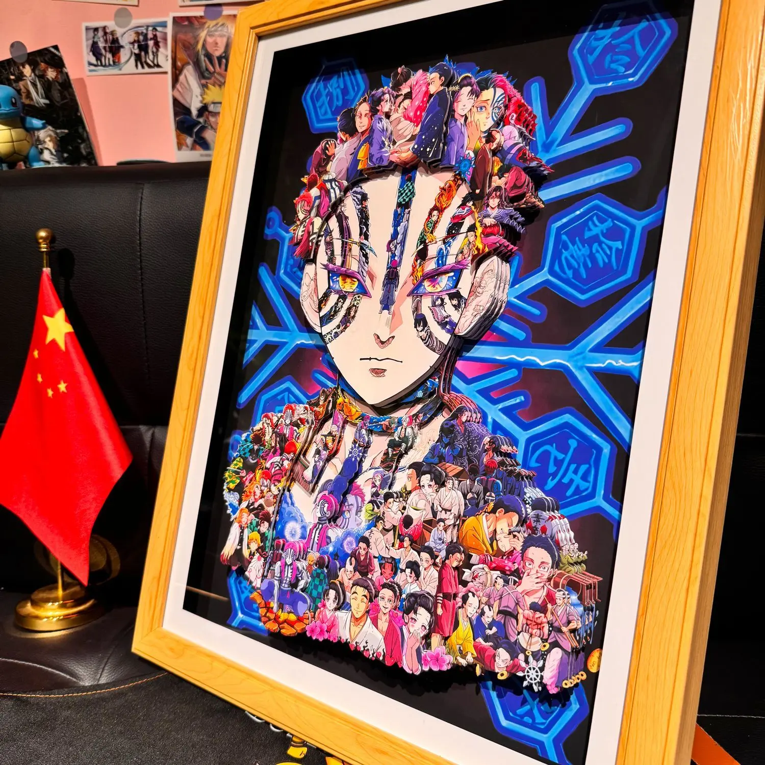 Demon Slayer Handmade 3D Layer Textured Art Frame/Anime Art/Akaza/Doma ...