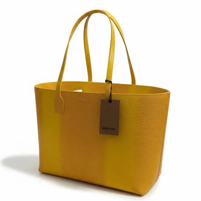 Pre-owned BURBERRY Leather Tote Bags Lizard Embossed Tote Bag