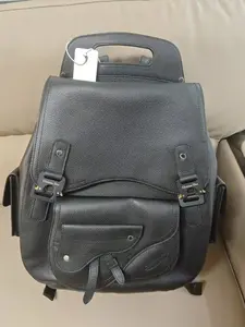 Pre-owned france Backpacks Dior Black saddle leather backpack（SZ 51703 ）