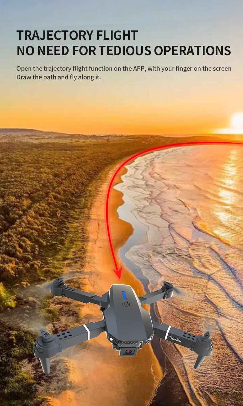 The new 2026 E88 drone comes with two batteries, foldable arms, a remote control with a screen and app control, USB charging, 480P video recording resolution, and 2.4G functionality, making it the perfect gift for outdoor camping and travel. Photography The new 2026 E88 drone comes with two batteries, foldable arms, a remote control with a screen and app control, USB charging, 480P video recording resolution, and 2.4G functionality, making it the perfect gift for outdoor camping and travel. Photography