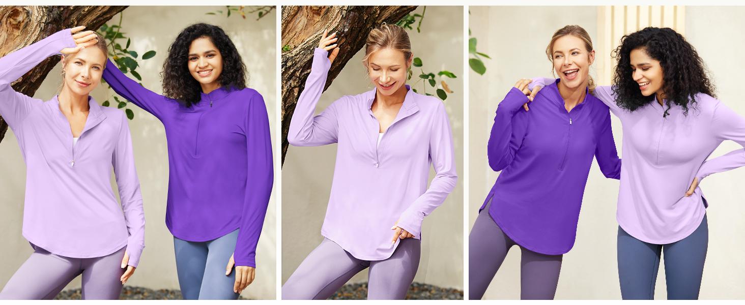 G4Free Womens UPF 50+ Sun Shirts Lightweight Golf Shirts Quick Dry Half Zip Workout Tops Running Hiking Activewear G4Free Womens UPF 50+ Sun Shirts Lightweight Golf Shirts Quick Dry Half Zip Workout Tops Running Hiking Activewear