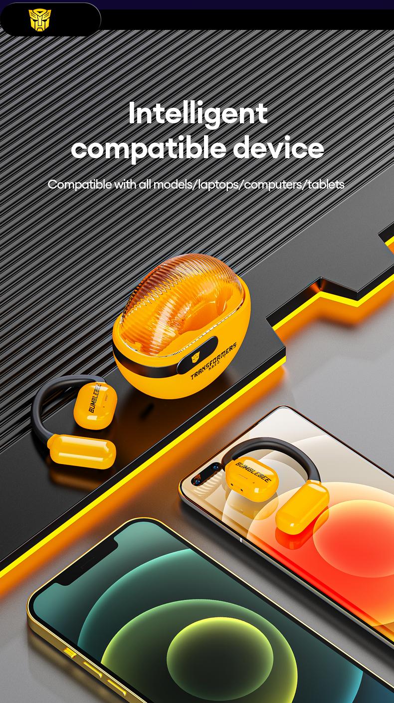 TRANSFORMERS TF-T09 Open Wireless Headphones with 2025 Bluetooth 6.0, 360° Stereo Sound, HD Voice Calls, Ergonomic Comfortable Design, Wireless Earbuds for Music & Phone Calls