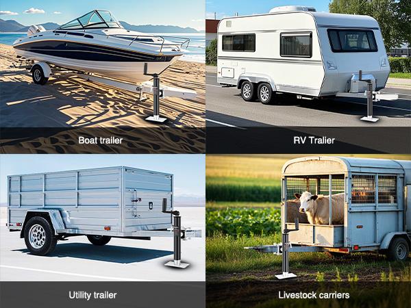 Nilight Trailer Jack 2000LBS Heavy Duty Swivel Bolt-On Trailer Jack 10 Inch Vertical Travel Alloy Steel Utility Trailers Tongue Jack Stand for RV Boat Horse Trailers Camper Utility Yacht Matt Black