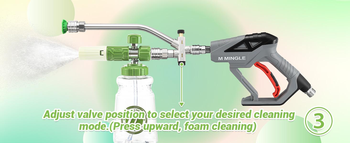 M MINGLE Foam Cannon for Pressure Washer with Dual-Connector Tool, Dual Lance Pressure Washer Wand for Adjustable Snow Foam, M22 and 1/4" Quick Connect, 5 Pressure Washer Nozzle Tips, ChristmasGift M MINGLE Foam Cannon for Pressure Washer with Dual-Connector Tool, Dual Lance Pressure Washer Wand for Adjustable Snow Foam, M22 and 1/4" Quick Connect, 5 Pressure Washer Nozzle Tips, ChristmasGift