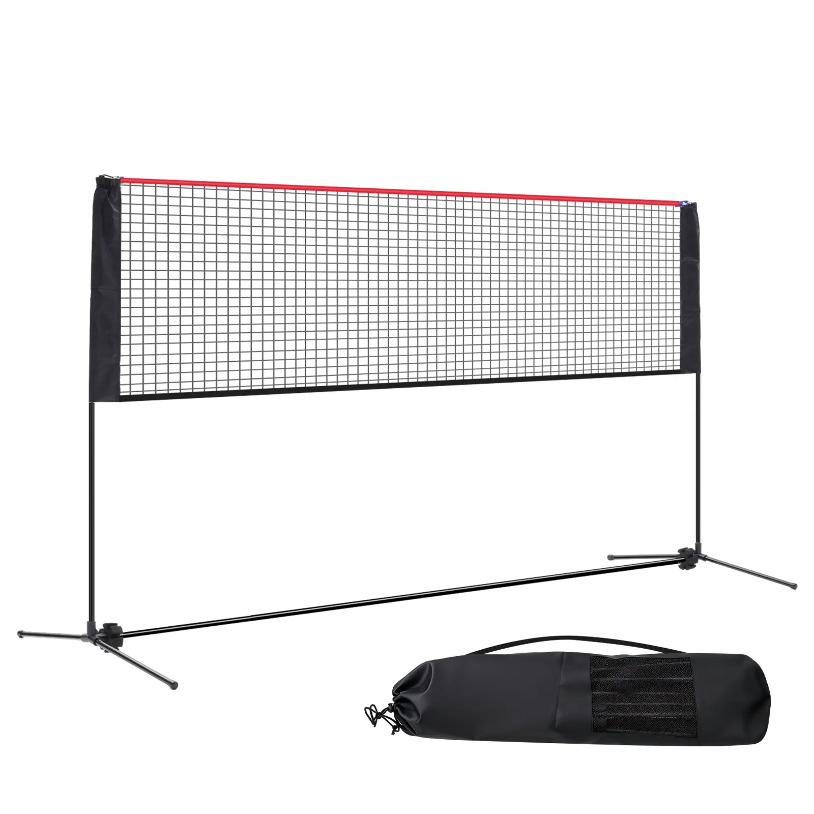 Sweetcrispy 2-in-1 Portable Badminton-Volleyball Net, Height-Adjustable Kids Outdoor Equipment with Carry Bag, Quick Setup for Pool & Backyard, Suitable for Indoor & Outdoor Games
