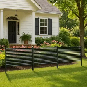 Rustproof Metal Garden Fence, 3 Panels 47in H x 9ft L – Decorative Outdoor Privacy Screen & Animal Barrier, No-Dig Fencing for Rabbits, Dogs, Flower Beds, Patio, Backyard, Easy Install