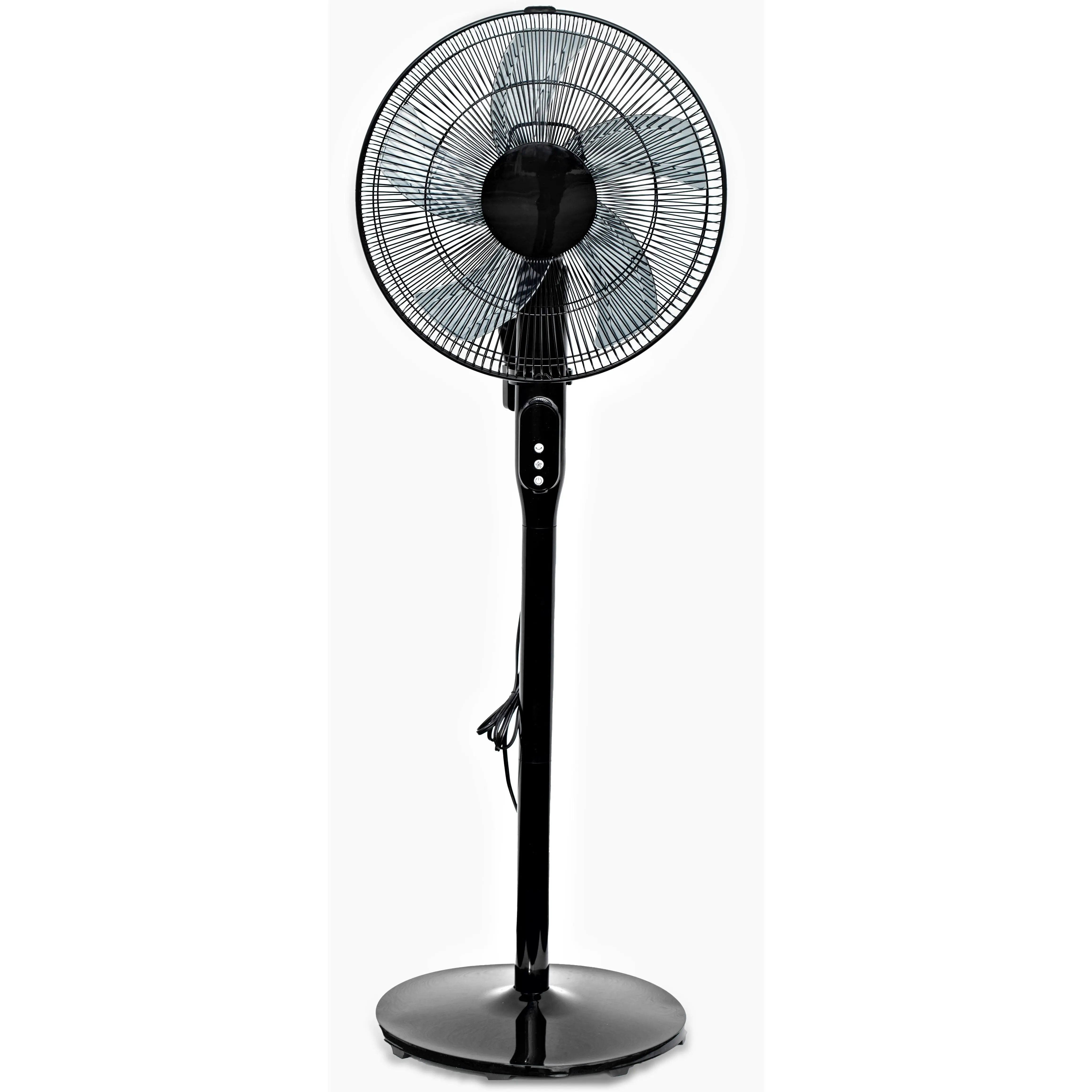 Pelonis 16" 12-Speed Adjustable Height Quiet Pedestal Fan with Digital Display & Remote Control, PSPF18AR40B, New, Black
