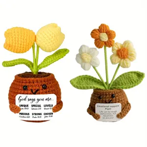 2PCS Handmade Emotional Support Tulip - Mother's Day Gift for Mom - Room Decor for Women - Easter Basket Stuffer 2026 - Bedroom Decor - Best Friend Birthday Gift - Mini Gifts