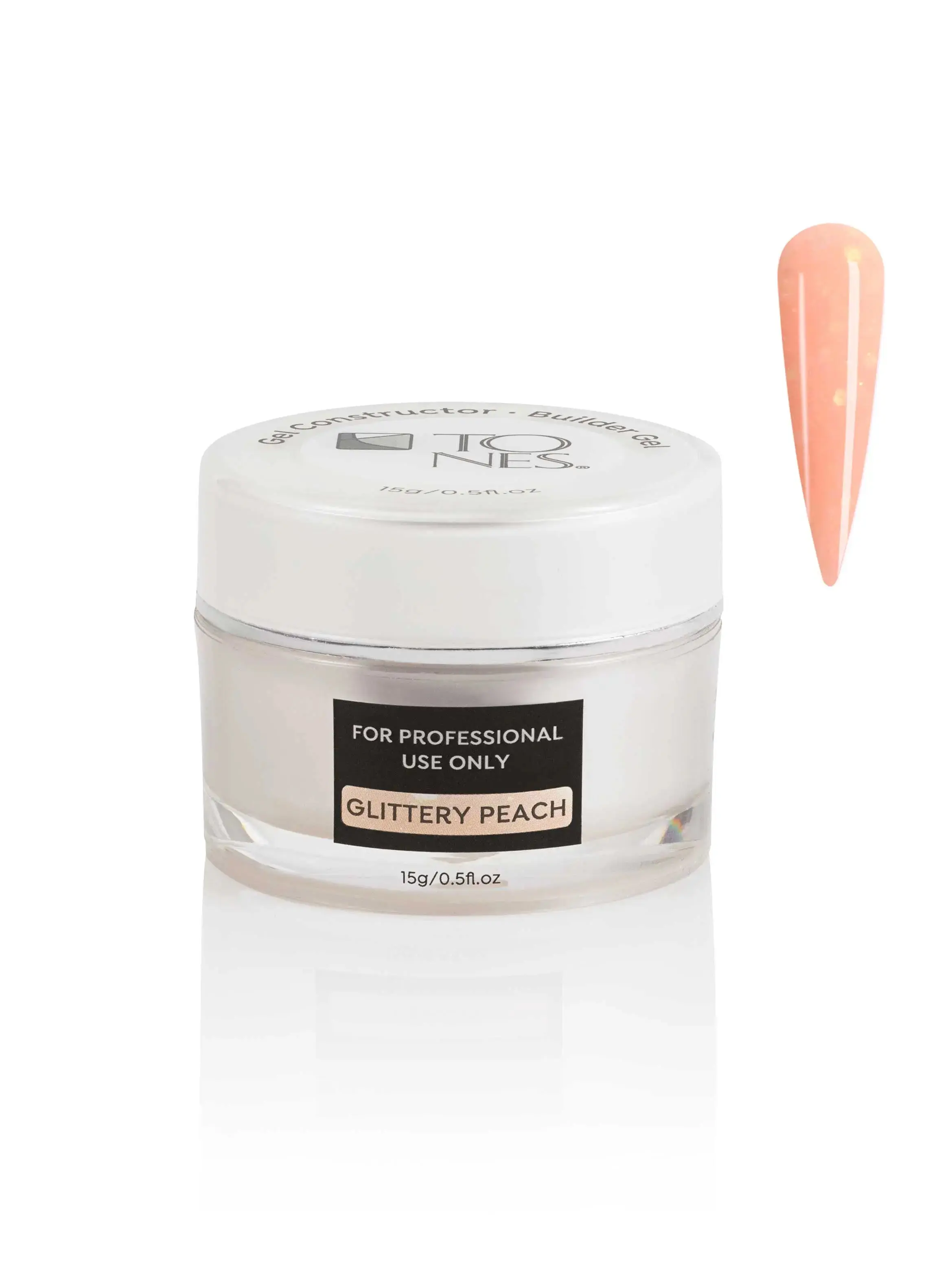Pro Builder Gel: Glittery Peach - 0.5 fl oz / 15 mL
