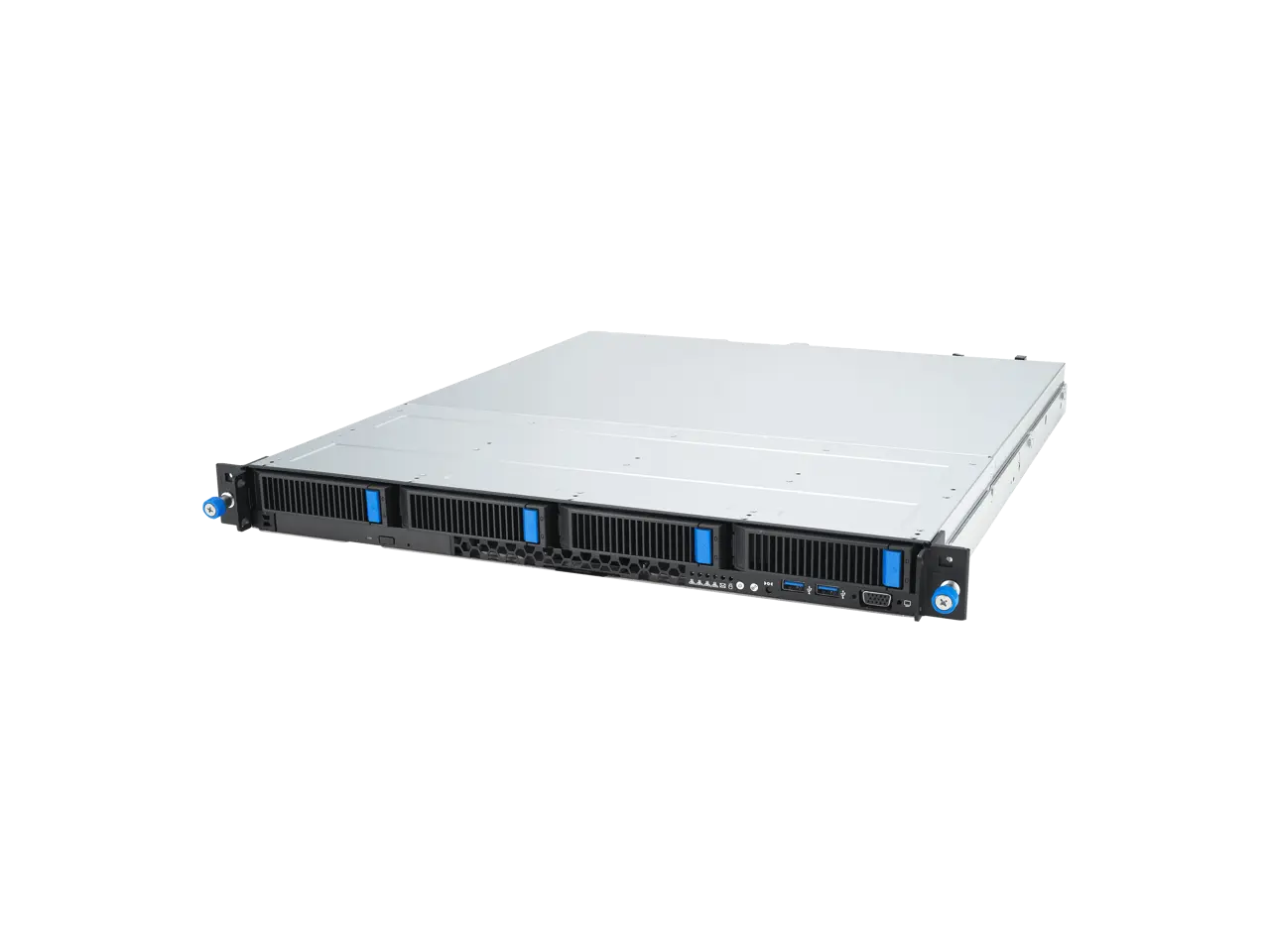 ASUS RS300-E12-RS4-1G4 1U Rackmount Entry Server | Single Intel Xeon E-2400/6300 | 4x DDR5 ECC | 4x Hot-Swap NVMe/SATA | Quad Gigabit LAN | PCIe 5.0 | 450W 80PLUS Platinum Redundant PSU