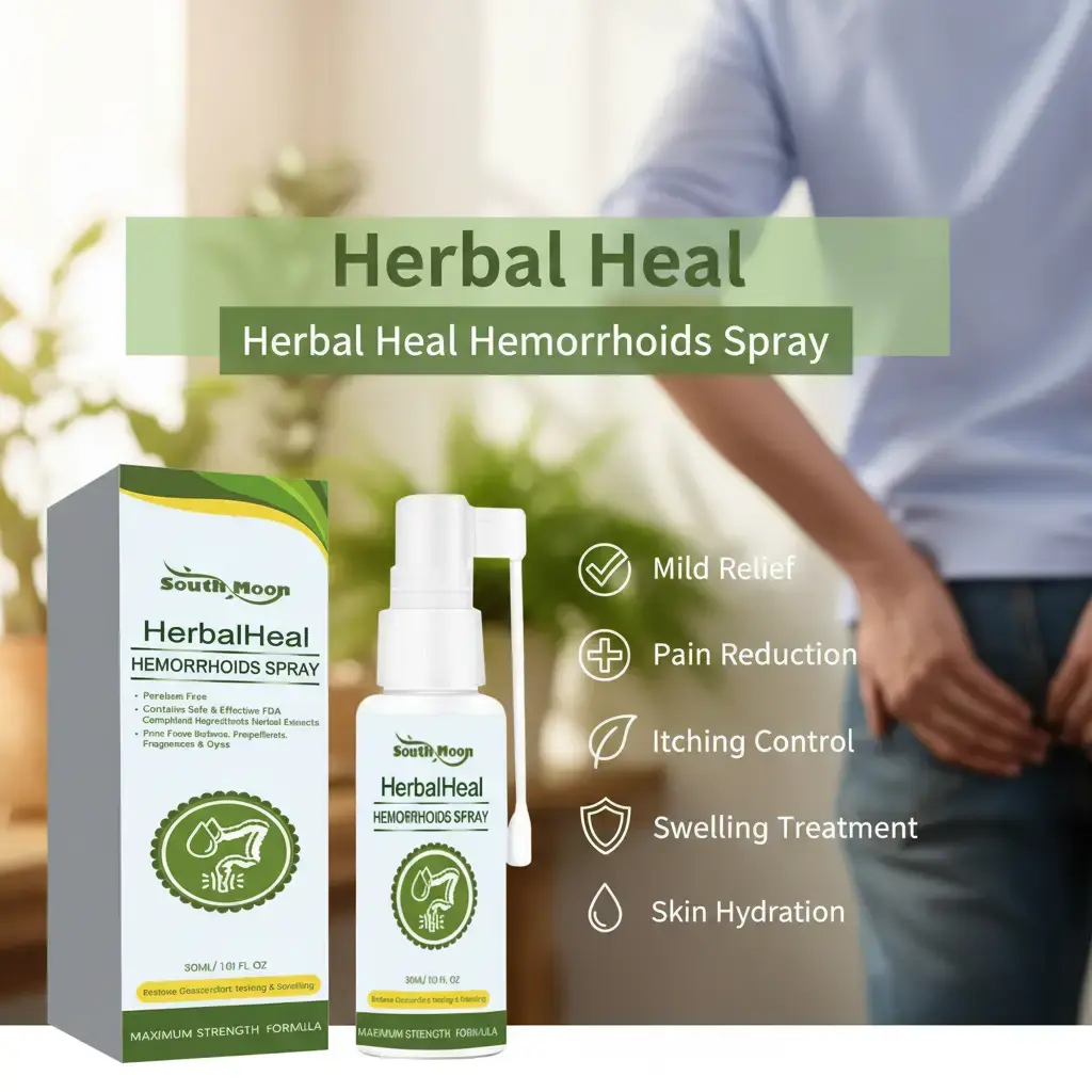 Herbal Hemorrhoid Spray - Body Mist for Personal Care, Relieves Pain, Itching and Swelling, Moisturizes Skin