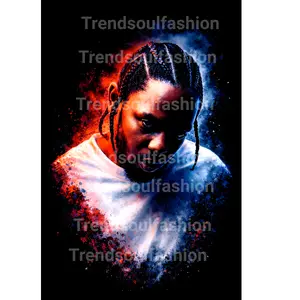 Rapper DTF Halftone Transfer - 12" | Black Removed (Best for Black Tees)