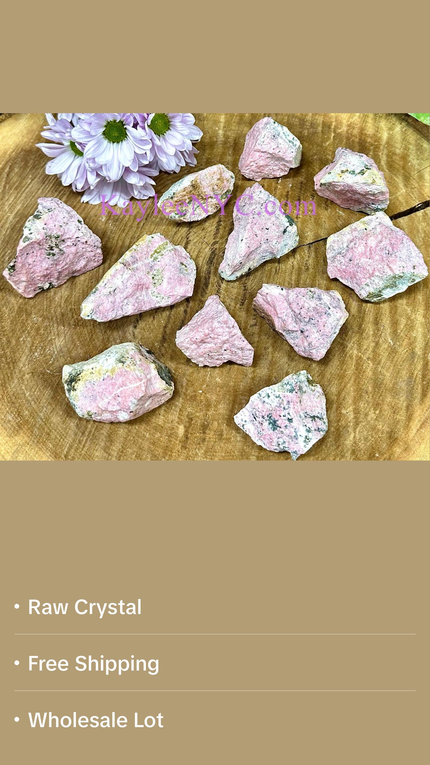 2 lb Natural Peruvian Pink Rhodonite Raw Crystal