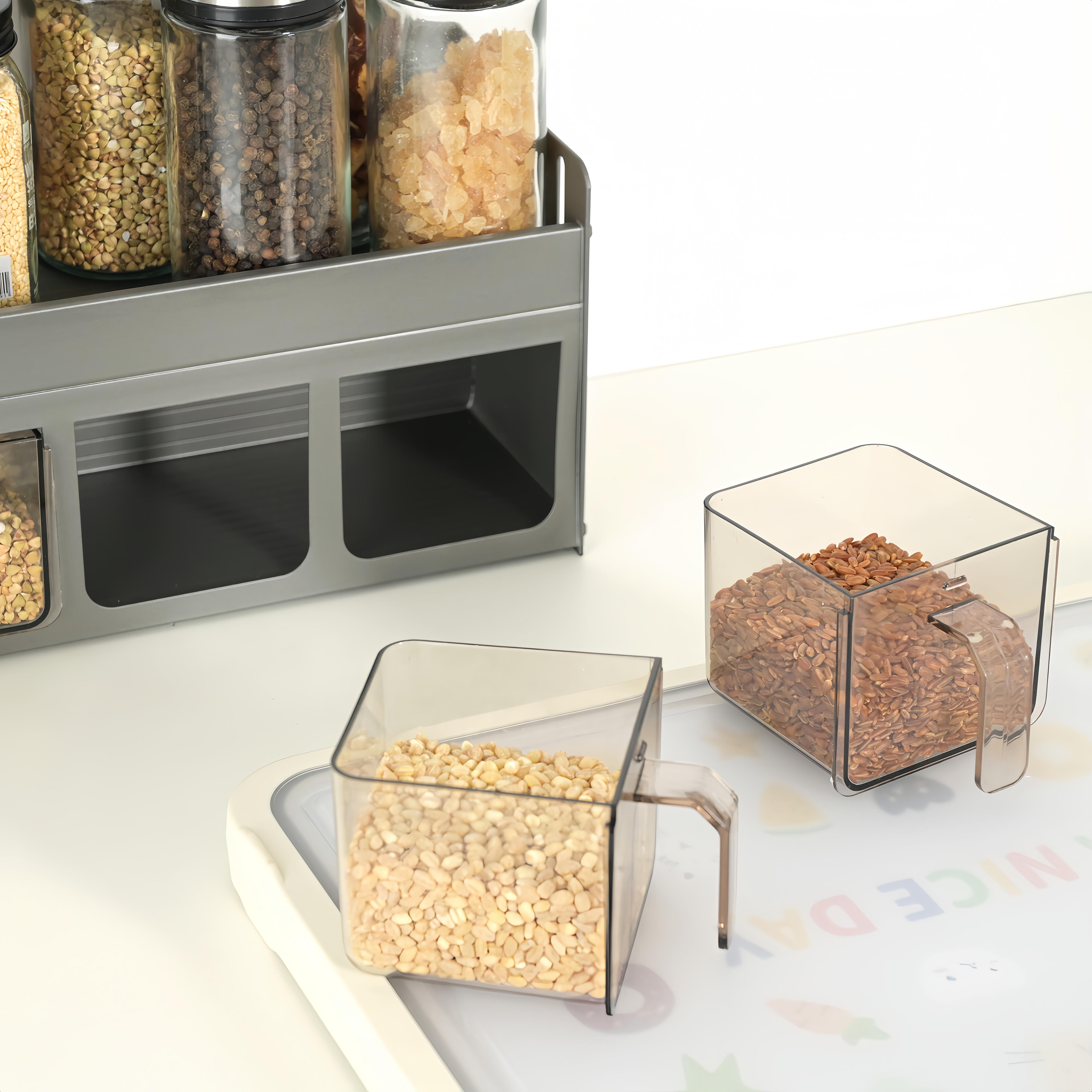 Bepatio Wall-Mounted Storage Spice Rack,Durable Rustproof Multi-Purpose Kitchen Organizer – No-Drill Installation, Includes Transparent Design Containers for Kitchen Organizer