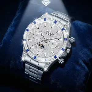 Luxury Men's Tonneau Skeleton Watch | Avant-Garde Stainless Steel Timepiece | Luminous Quartz Chronograph