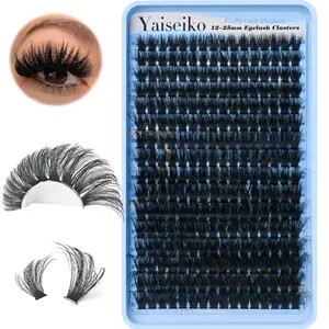 Lash Clusters 140D Thick Eyelash Clusters 12-25mm Wispy Individual Mega Volume Lashes D Curl Long Cluster Eyelash Extensions 256Pcs DIY Lash Extension at Home, by Yaiseiko