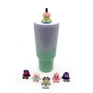 Mysterious Cryptids Sip Sidekicks – Kittyfoot & Gillifoot 3D Printed Straw Toppers | Collectible Straw Buddy Set