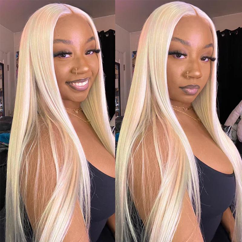 MORE FACE Straight 613 Blonde Hair Wear Go Glueless Wig 4x6 HD Lace Wig Human Hair Preplucked With Natural Hairline