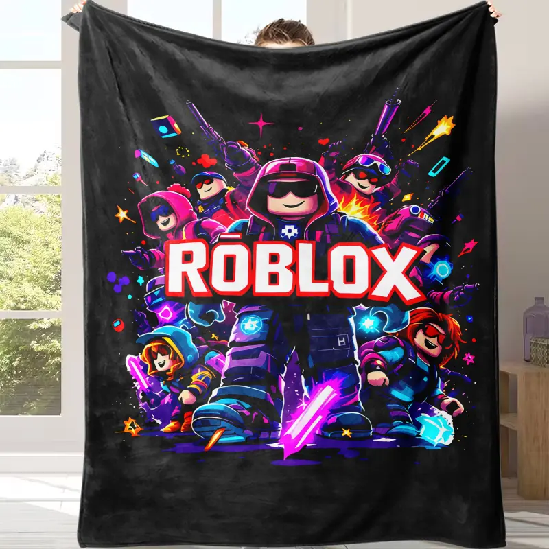Countdown Sale! Roblox Soft, Warm, Durable, Comfortable Blanket with Multiple Patterns - 4-Season Use for Office, Camping - Ideal Holiday Gift for Parents - Bedding & Linen Throw