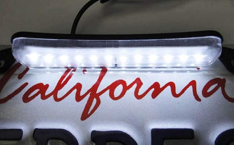 DIBMS License Plate LED Light, Extremely Bright Assembly for Trailer UTV ATV Truck RV Boat, Xenon White(6000K) DIBMS License Plate LED Light, Extremely Bright Assembly for Trailer UTV ATV Truck RV Boat, Xenon White(6000K)