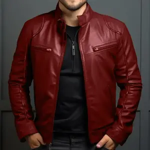 Autumn Winter Men Leather Coat Plus Size fashion Slim Fit Leather Jacket Coat