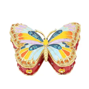 Livmore Crystal, Enameled Trinket Box Livmore Crystal, Enameled Trinket Box