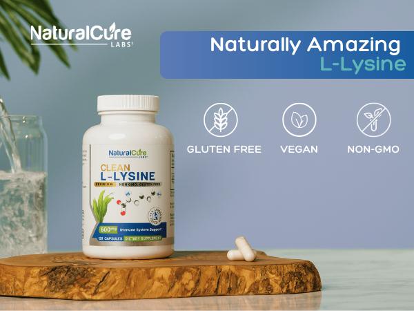 Clean L-Lysine 600mg – Supports Immune Function, Muscle Health & Recovery - 120 Capsules