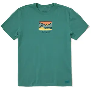 Men's Sunset Scenic Landscape Short Sleeve Crusher Tee