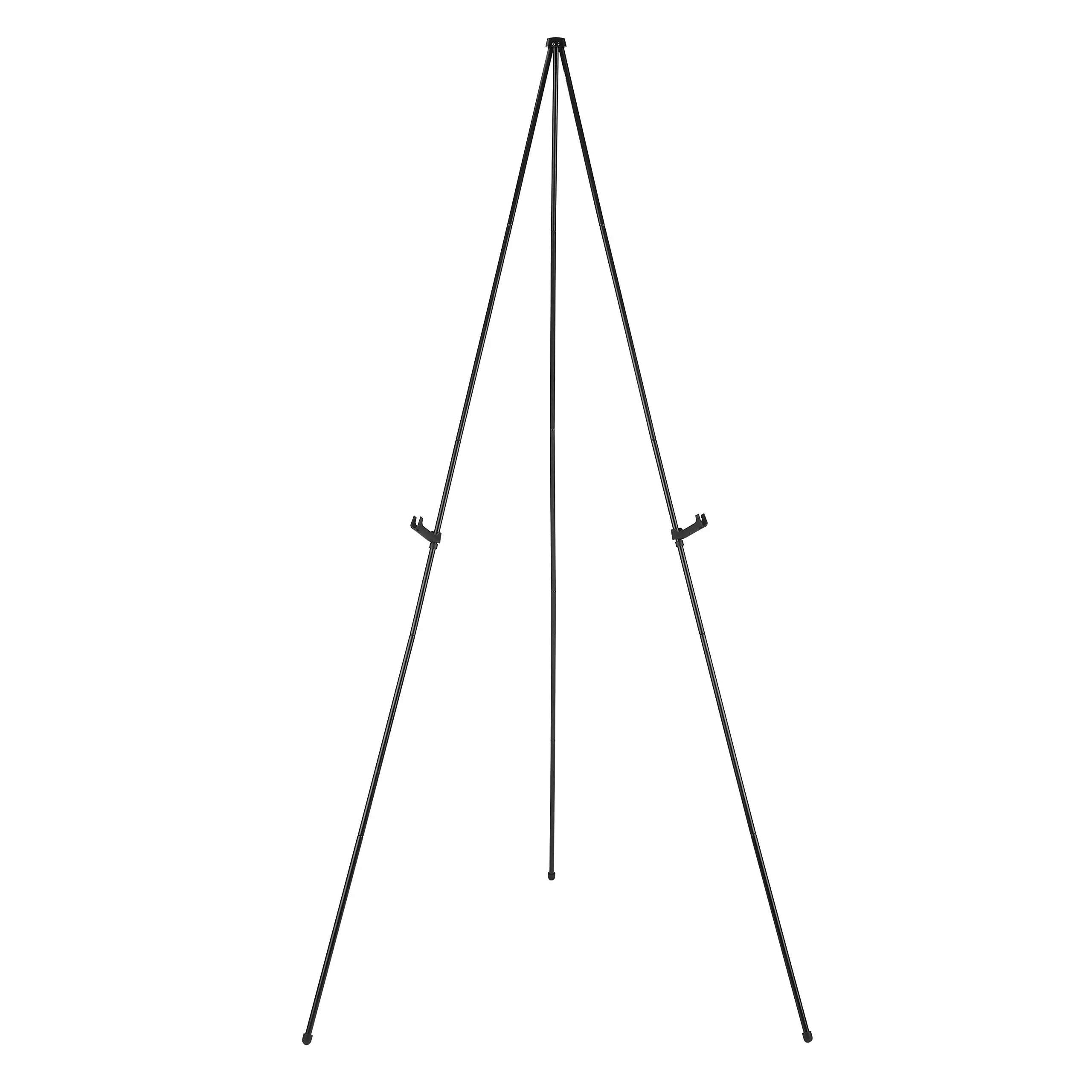 Easel Display Stand, Instant Floor Poster, Lightweight, Collapsible and Portable with Tripod Base, Black Steel (supports 5 pounds)