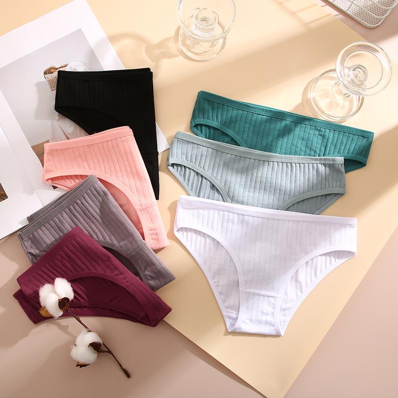 FINETOO 15PCS Cotton Panties for Women Seamless Underwear Outfit Maternity Basic Minimalist Comfortable Bikini Briefs S-XL Size