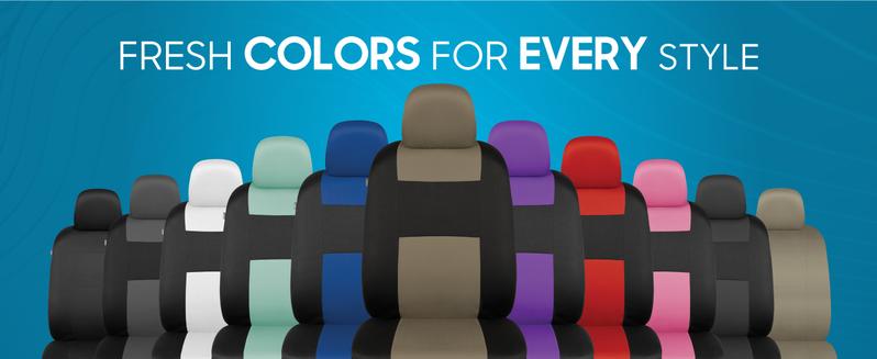 BDK PolyPro Car Seat Covers Full Set – Front and Rear Split Bench Seat Covers for Cars, Easy to Install Car Seat Cover Set, Car Accessories for Auto Trucks Van SUV