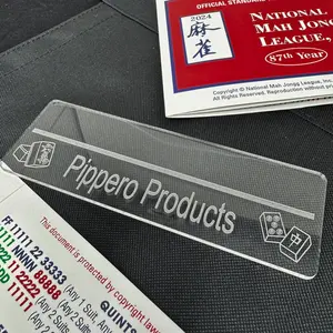 Personalized Mahjong Line Finder Reader Clear Transparent Acrylic Custom Mahjong tournament or group gift with tile accents